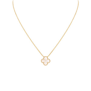 COLLAR TREBOL GOLD-WHITE