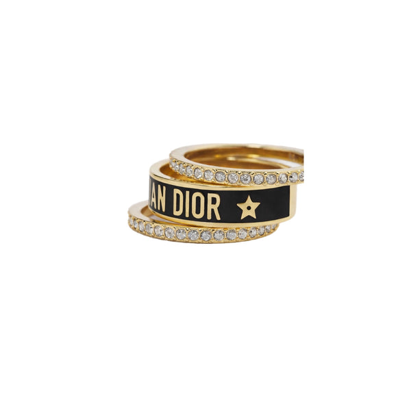 ANILLO CD ZIRCONIAS GOLD-BLACK