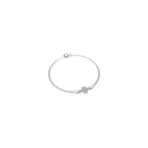 PULSERA T DOUBLE CHAIN SILVER