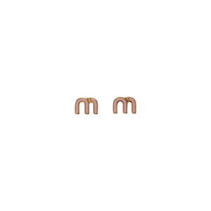 ARETES MM PLACA GOLD-PINK