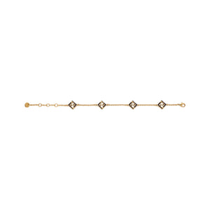 PULSERA F FOREVER BLACK GOLD
