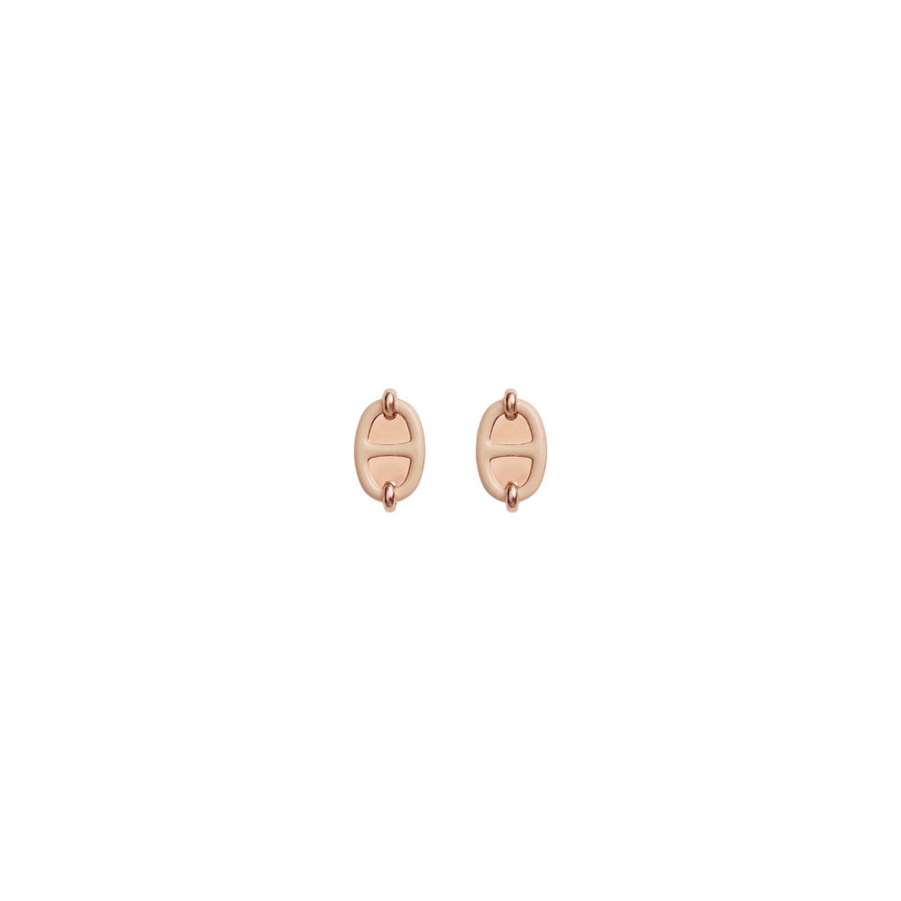 ARETES H MINI MAILLON ROSE GOLD-WHITE