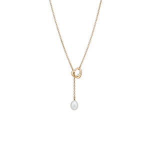 COLLAR T TIPO LAZO OPEN HEART GOLD