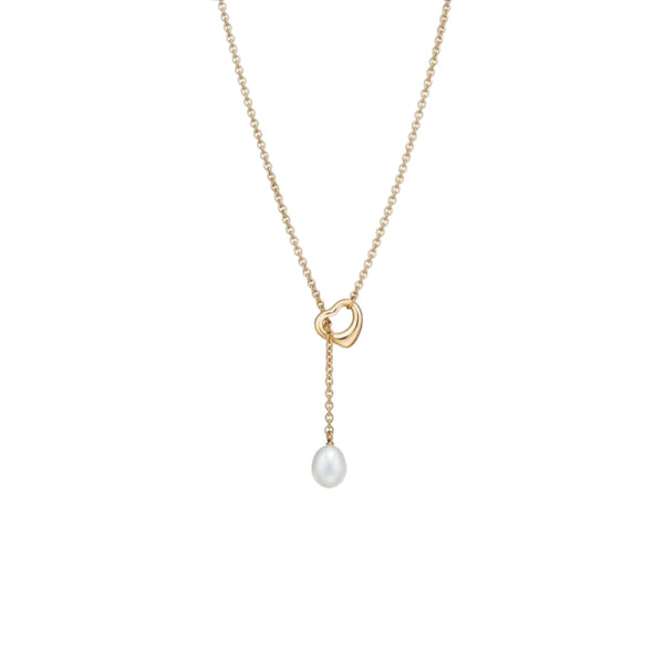 COLLAR T TIPO LAZO OPEN HEART GOLD