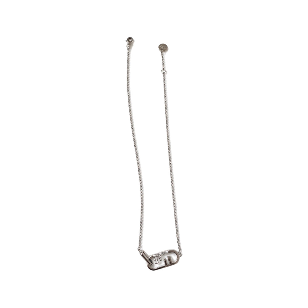 COLLAR F SILVER CON ZIRCONIA