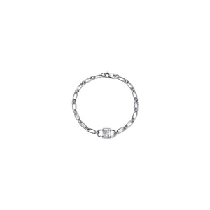 PULSERA T SILVER PADLOCK