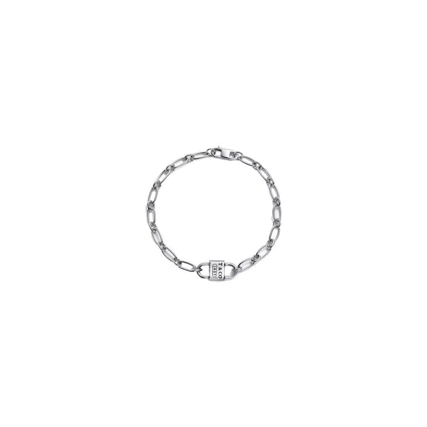 PULSERA T SILVER PADLOCK