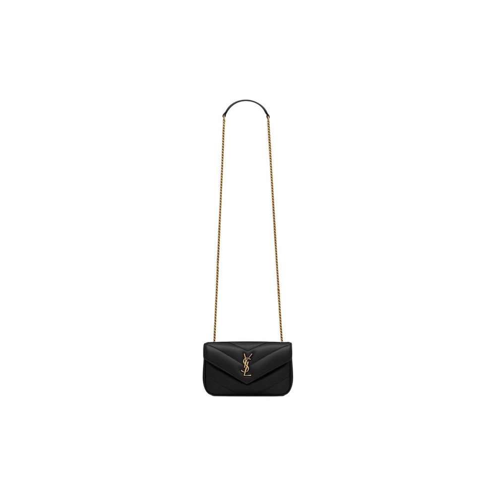 BOLSO YSL LOULOU MINI BLACK GOLD