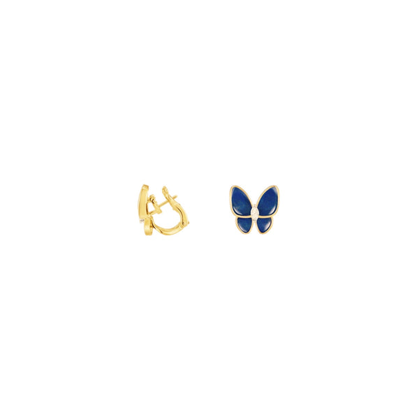 ARETES VF MARIPOSA BICOLOR DARK BLUE