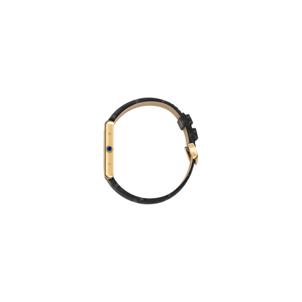 RELOJ TANK CR BLACK GOLD CROCODILE