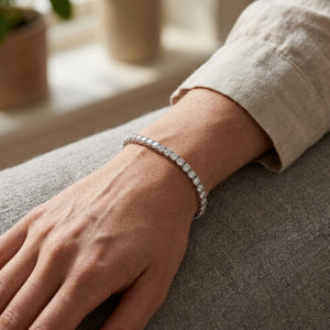 PULSERA T DE TENNIS DIAMONDS SILVER