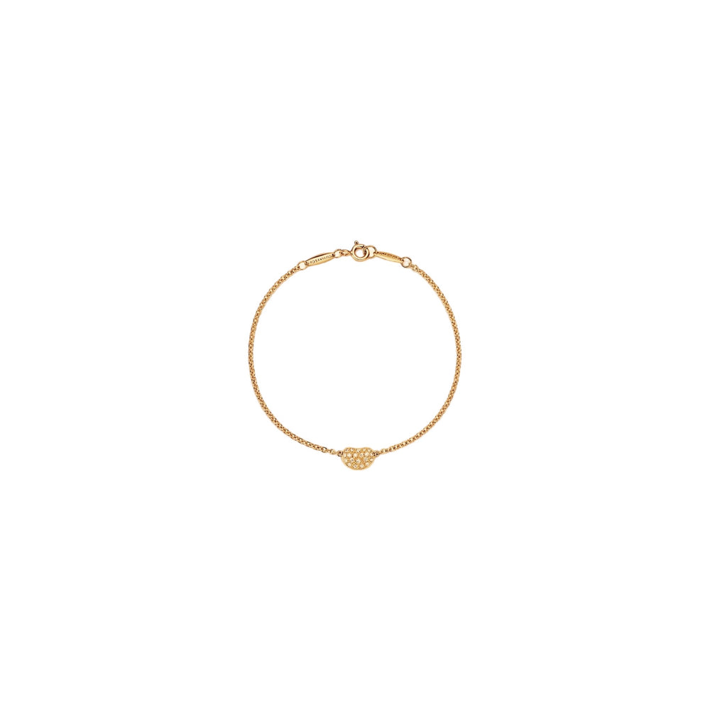 PULSERA T BEAN GOLD ZIRCONIAS