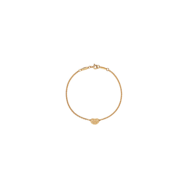 PULSERA T BEAN GOLD ZIRCONIAS