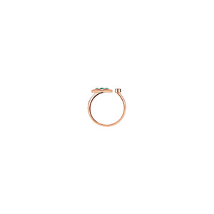ANILLO LV GREEN BLOSSOM STAR ROSE GOLD