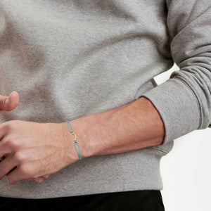 PULSERA SMILE DE TELA BABY BLUE