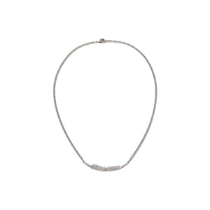 COLLAR MM LOGO SILVER CON ZIRCONIA
