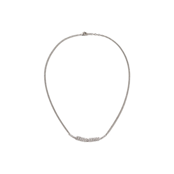 COLLAR MM LOGO SILVER CON ZIRCONIA