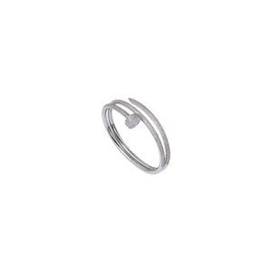 PULSERA C CLAVO SILVER FULL DIAMOND