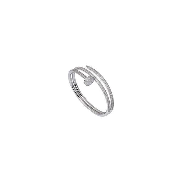 PULSERA C CLAVO SILVER FULL DIAMOND