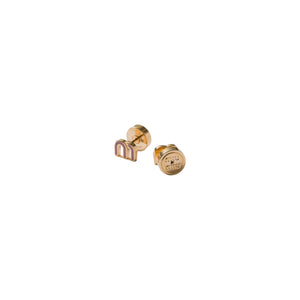 ARETES MM PLACA GOLD-PINK