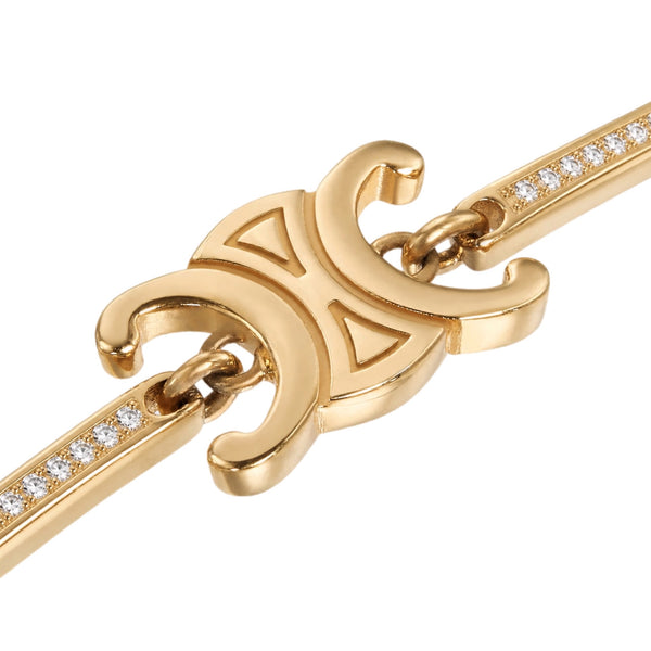 PULSERA C GOLD ZIRCONIAS