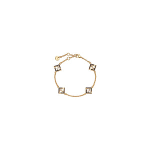 PULSERA F FOREVER BLACK GOLD