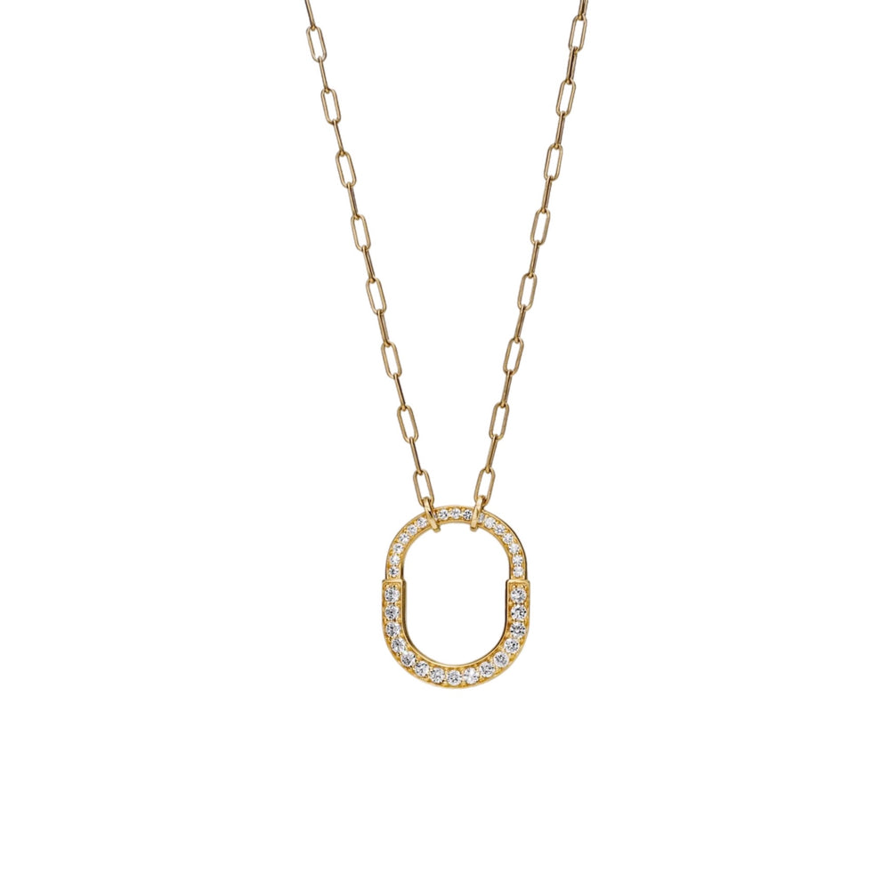 COLLAR T LOCK ALL ZIRCONIAS GOLD