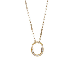 COLLAR T LOCK ALL ZIRCONIAS GOLD
