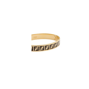 PULSERA F LOGOS GOLD-BLACK