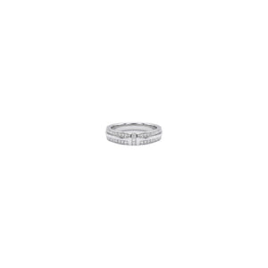 ANILLO DOBLE T SILVER ZIRCONIAS