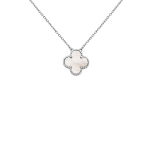 COLLAR TREBOL SILVER WHITE