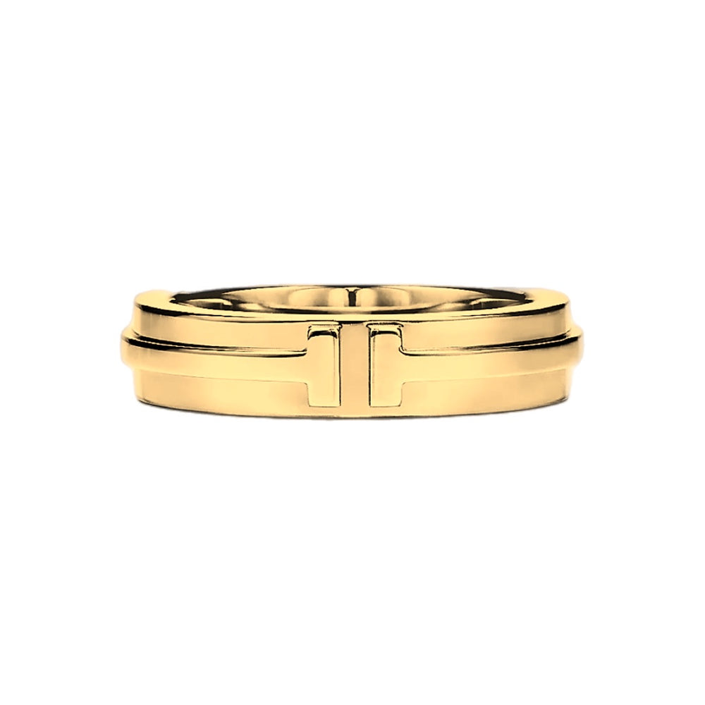 ANILLO DOBLE T GOLD
