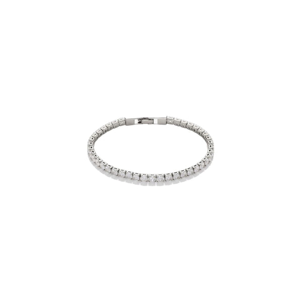 PULSERA TENNIS DE BRILLOS SILVER
