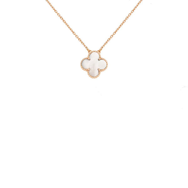 COLLAR TREBOL ROSEGOLD WHITE