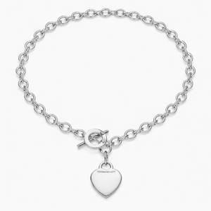 COLLAR T CORAZÓN CON ZIRCONIA