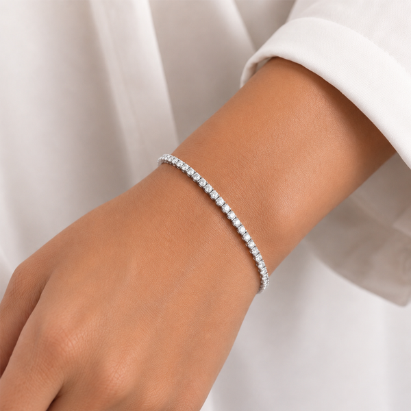 PULSERA DE TENNIS ESSENTIAL SILVER