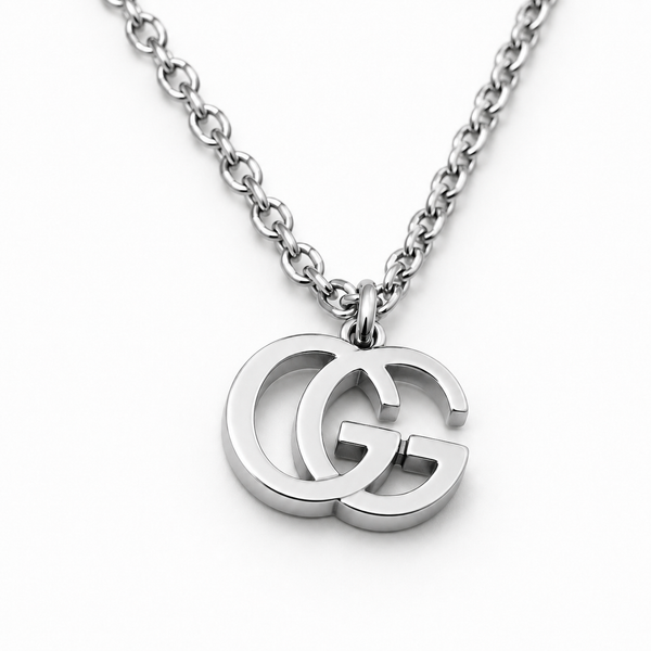 COLLAR GC LOGO SILVER MINI