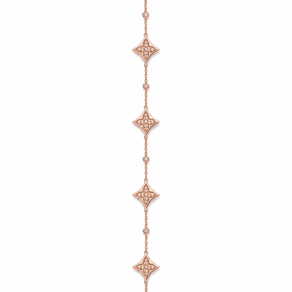 PULSERA LV FLOWER ROSEGOLD CON ZIRCONIAS
