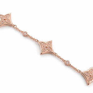 PULSERA LV FLOWER ROSEGOLD CON ZIRCONIAS