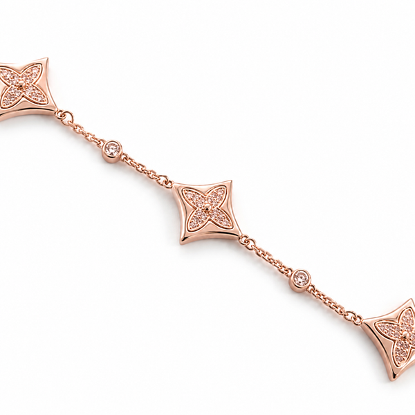 PULSERA LV FLOWER ROSEGOLD CON ZIRCONIAS