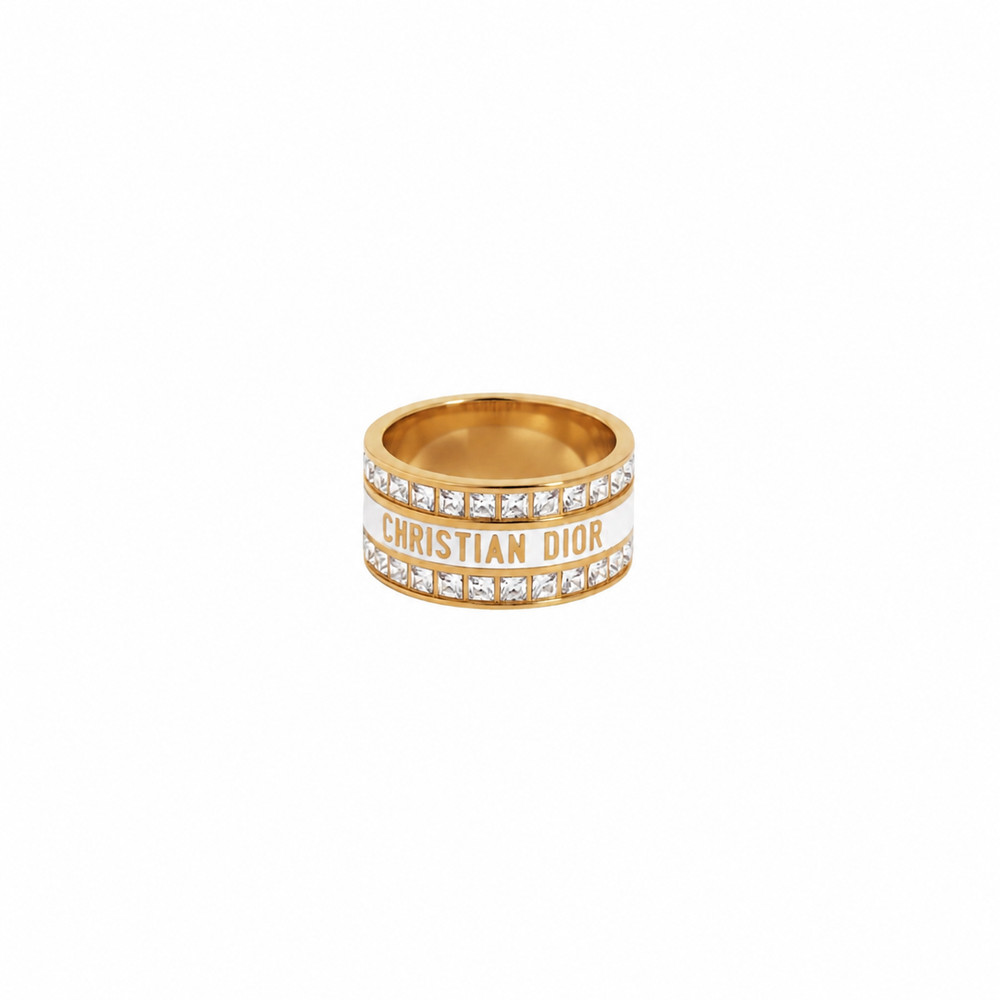ANILLO CD GOLD WHITE CON ZIRCONIA