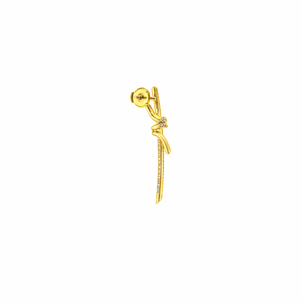 ARETES KNOT GOLD CON ZIRCONIAS LARGE