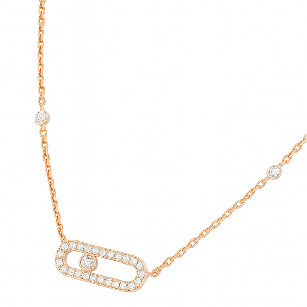 COLLAR MSS ROSEGOLD CON ZIRCONIA
