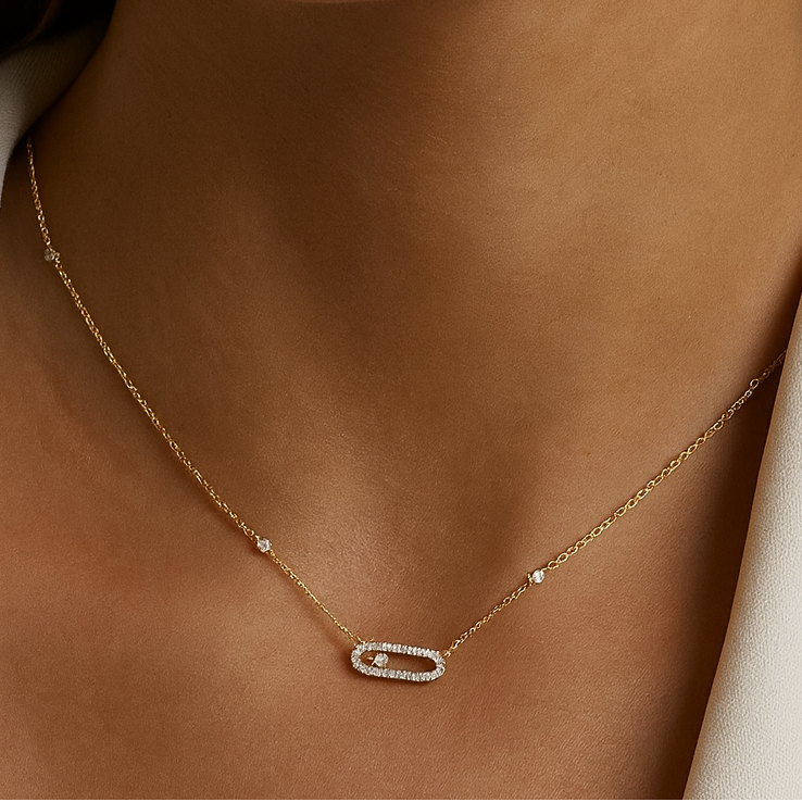 COLLAR MSS GOLD CON ZIRCONIA