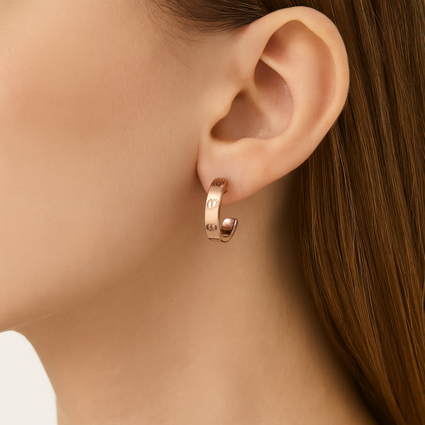 ARETES LOVE ROSE GOLD