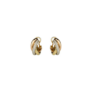 ARETES TRES AROS CON ZIRCONIA