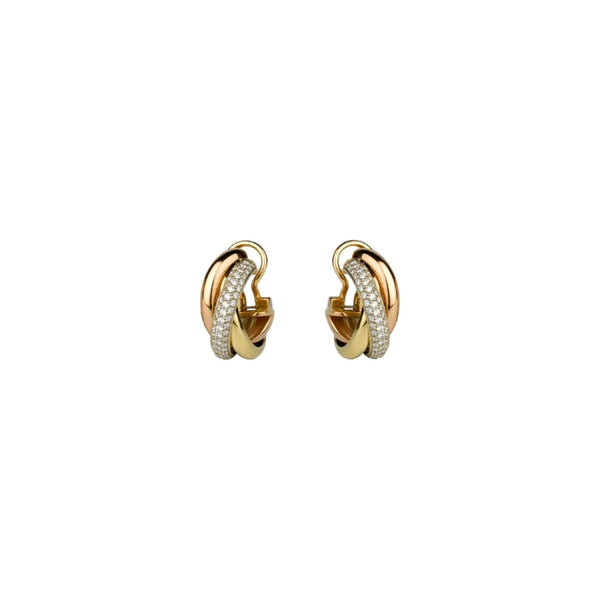 ARETES TRES AROS CON ZIRCONIA