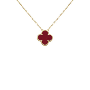COLLAR TRÉBOL GOLD-RED
