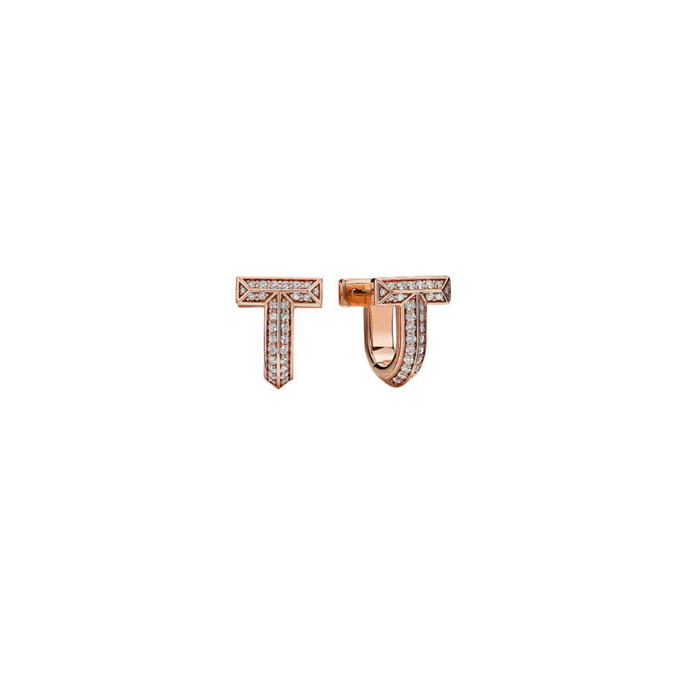 ARETES T ROSEGOLD CON ZIRCONIA