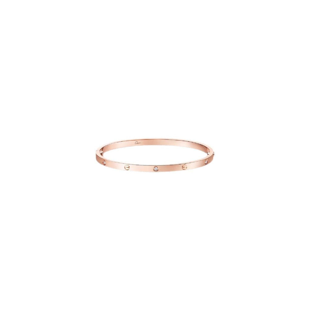 PULSERA LOVE DELGADA ROSE GOLD CON ZIRCONIA